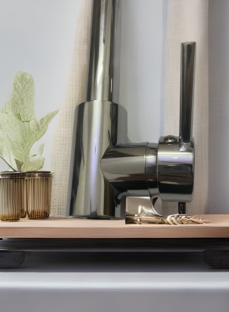 Faucet 360° Rotatable Kitchen Mixer Taps Kitchen Faucet with 2 Spray Types Extendable Spiral Spring Faucet Kitchen Sink Faucet Dishwasher Rotatable Silver Color - Image 3